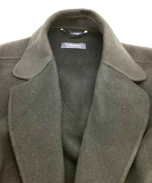'S Max Mara（エスマックスマーラ）'S Max Mara (エスマックスマーラ) Arona ベルテッド コート ブラック サイズ:42の古着・服飾アイテム