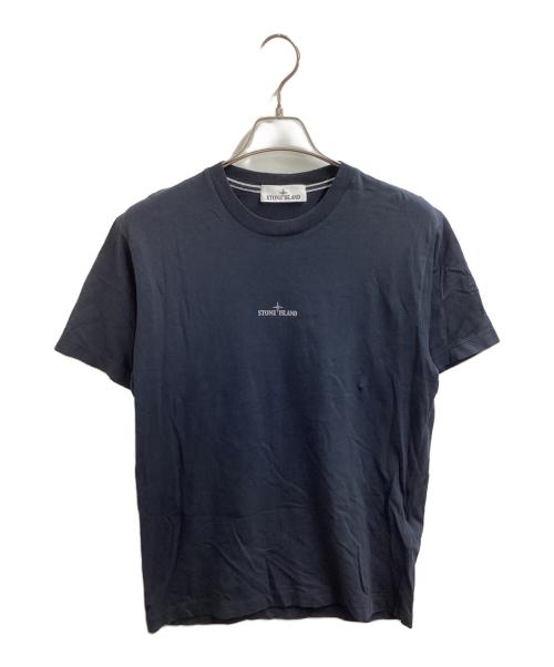 STONE ISLAND（ストーンアイランド）STONE ISLAND (ストーンアイランド) Logo-PrintT-Shirt　/　81152NS81 ネイビー サイズ:Mの古着・服飾アイテム