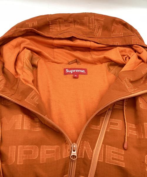 SUPREME（シュプリーム）SUPREME (シュプリーム) 21AW / Logo Ripstop Hooded Track Jacket / ロゴリップストップフーデットトラックジャケット オレンジ サイズ:XLの古着・服飾アイテム