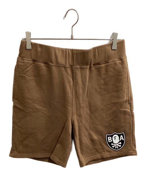 A BATHING APE（アベイシングエイプ）A BATHING APE (アベイシングエイプ) スウェットハーフパンツ / PIRATE / 004SPI201001M ブラウン サイズ:Mの古着・服飾アイテム