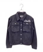 LIBEREリベーレ）の古着「LOGO PRINT DENIM JACKET / 195103S」｜ブラック