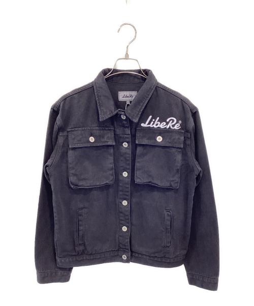 LIBERE（リベーレ）LIBERE (リベーレ) LOGO PRINT DENIM JACKET / 195103S ブラック サイズ:1の古着・服飾アイテム