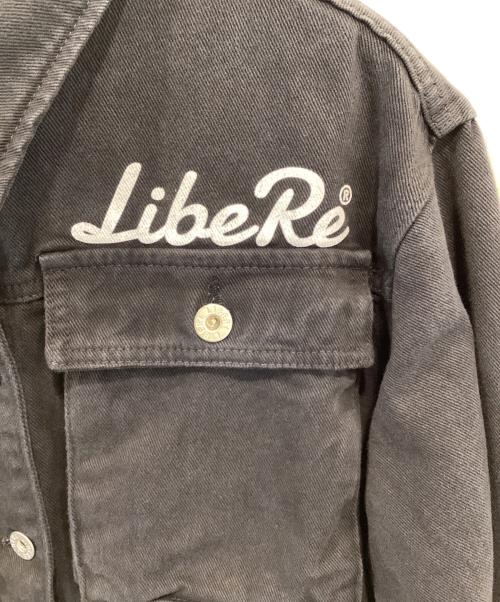LIBERE（リベーレ）LIBERE (リベーレ) LOGO PRINT DENIM JACKET / 195103S ブラック サイズ:1の古着・服飾アイテム