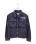 LIBERE（リベーレ）の古着「LOGO PRINT DENIM JACKET / 195103S」｜ブラック
