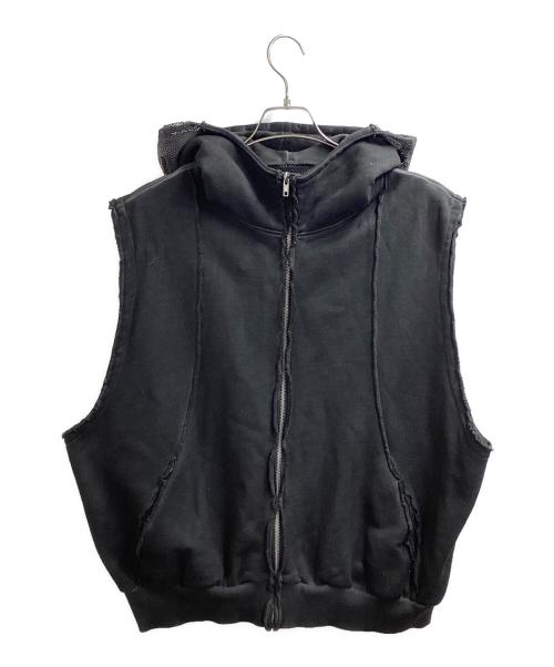 WHITELAND（ホワイトランド）WHITELAND (ホワイトランド) ZIP UP HOODED VEST / ジップアップフードベスト / 24A-CSN309-WL ブラック サイズ:FREEの古着・服飾アイテム