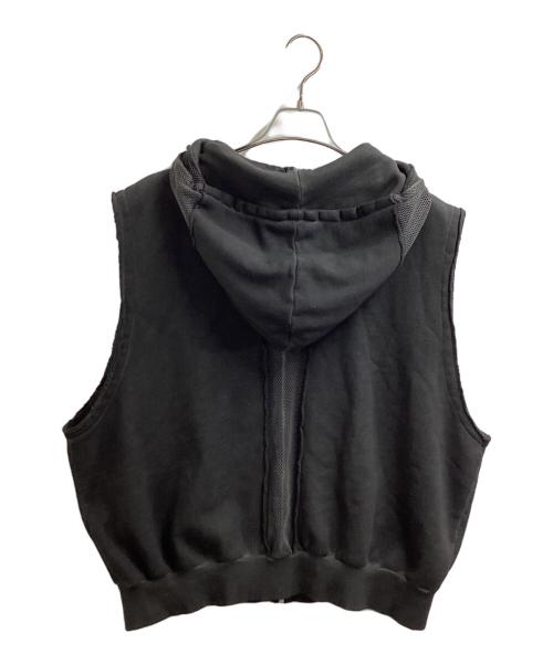 WHITELAND（ホワイトランド）WHITELAND (ホワイトランド) ZIP UP HOODED VEST / ジップアップフードベスト / 24A-CSN309-WL ブラック サイズ:FREEの古着・服飾アイテム