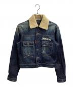 DSQUARED2ディースクエアード）の古着「Teddy Boy刺繍デニムジャケット」｜ブルー