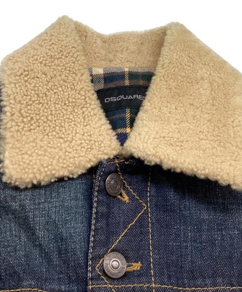 DSQUARED2（ディースクエアード）DSQUARED2 (ディースクエアード) Teddy Boy刺繍デニムジャケット ブルー サイズ:44の古着・服飾アイテム