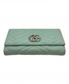 GUCCIグッチ）の古着「コンチネンタルウォレット / 443436」｜スカイブルー