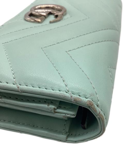 GUCCI（グッチ）GUCCI (グッチ) コンチネンタルウォレット / 443436 スカイブルーの古着・服飾アイテム