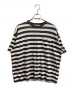 Graphpaperグラフペーパー）の古着「Border S/S Pocket Tee」｜ブラウン
