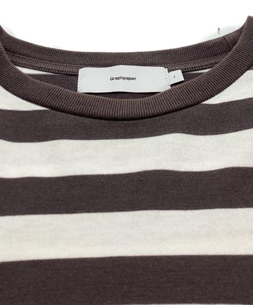 Graphpaper（グラフペーパー）Graphpaper (グラフペーパー) Border S/S Pocket Tee ブラウン サイズ:1の古着・服飾アイテム