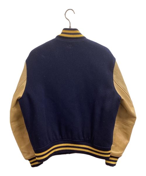 POLO RALPH LAUREN（ポロ・ラルフローレン）POLO RALPH LAUREN (ポロ・ラルフローレン) レザースリーブスタジャン ネイビー サイズ:Lの古着・服飾アイテム