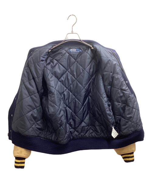 POLO RALPH LAUREN（ポロ・ラルフローレン）POLO RALPH LAUREN (ポロ・ラルフローレン) レザースリーブスタジャン ネイビー サイズ:Lの古着・服飾アイテム