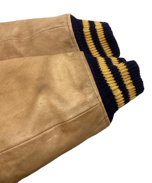 POLO RALPH LAUREN（ポロ・ラルフローレン）POLO RALPH LAUREN (ポロ・ラルフローレン) レザースリーブスタジャン ネイビー サイズ:Lの古着・服飾アイテム