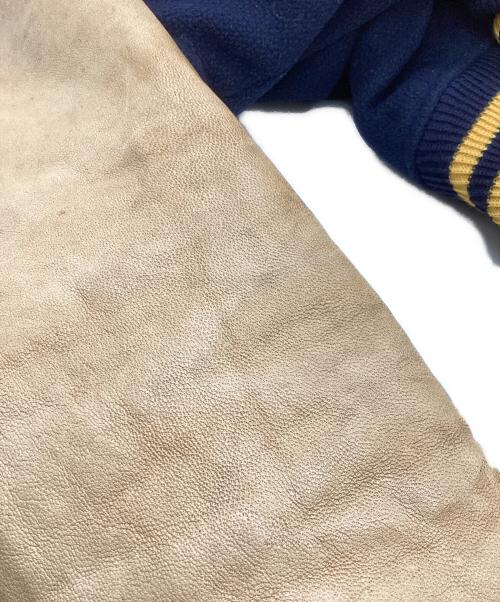 POLO RALPH LAUREN（ポロ・ラルフローレン）POLO RALPH LAUREN (ポロ・ラルフローレン) レザースリーブスタジャン ネイビー サイズ:Lの古着・服飾アイテム