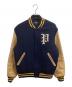 POLO RALPH LAUREN（ポロ・ラルフローレン）の古着「レザースリーブスタジャン」｜ネイビー