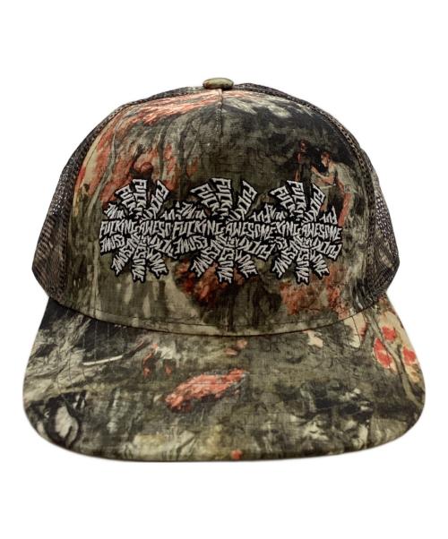 FUCKING AWESOME（ファッキンオーサム）Fucking Awesome　 (ファッキンオーサム) Three Spiral Trucker Hat / メッシュキャップ グリーン 未使用品の古着・服飾アイテム