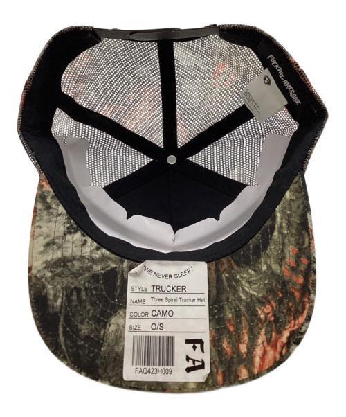 FUCKING AWESOME（ファッキンオーサム）Fucking Awesome　 (ファッキンオーサム) Three Spiral Trucker Hat / メッシュキャップ グリーン 未使用品の古着・服飾アイテム