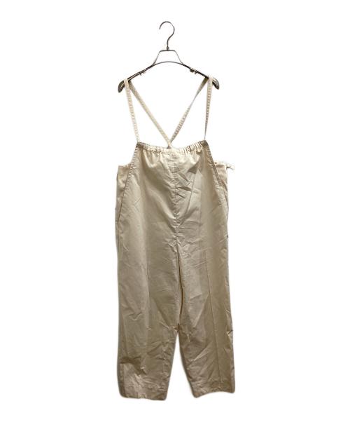 DRAWER（ドゥロワー）Drawer (ドゥロワー) コットンシルクオーバーオール ベージュ サイズ:36の古着・服飾アイテム