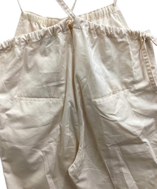 DRAWER（ドゥロワー）Drawer (ドゥロワー) コットンシルクオーバーオール ベージュ サイズ:36の古着・服飾アイテム
