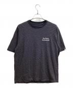 The Ennoy Professionalザ エンノイ プロフェッショナル）の古着「ロゴボーダーTシャツ　SS21BRENCT06AM」｜ブラック×ホワイト