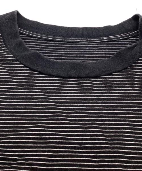 The Ennoy Professional（ザ エンノイ プロフェッショナル）THE ENNOY PROFESSIONAL (ザ エンノイ プロフェッショナル) ロゴボーダーTシャツ　SS21BRENCT06AM ブラック×ホワイト サイズ:Lの古着・服飾アイテム