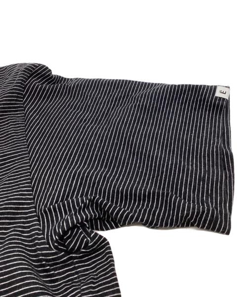 The Ennoy Professional（ザ エンノイ プロフェッショナル）THE ENNOY PROFESSIONAL (ザ エンノイ プロフェッショナル) ロゴボーダーTシャツ　SS21BRENCT06AM ブラック×ホワイト サイズ:Lの古着・服飾アイテム