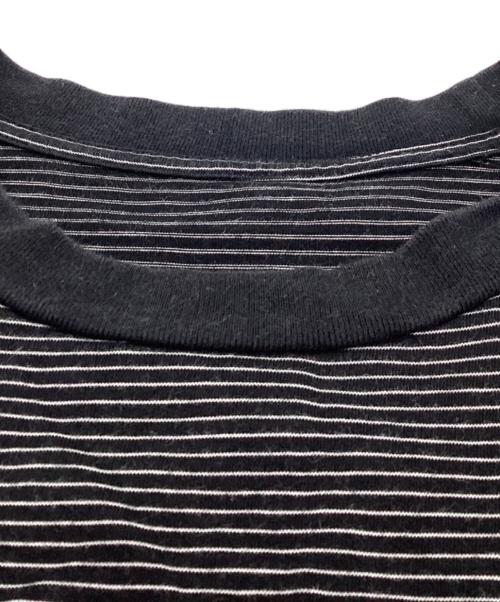 The Ennoy Professional（ザ エンノイ プロフェッショナル）THE ENNOY PROFESSIONAL (ザ エンノイ プロフェッショナル) ロゴボーダーTシャツ　SS21BRENCT06AM ブラック×ホワイト サイズ:Lの古着・服飾アイテム