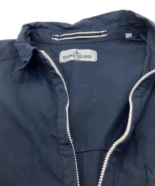 STONE ISLAND（ストーンアイランド）STONE ISLAND (ストーンアイランド) ジップシャツ　/　581511402 ネイビー サイズ:Lの古着・服飾アイテム