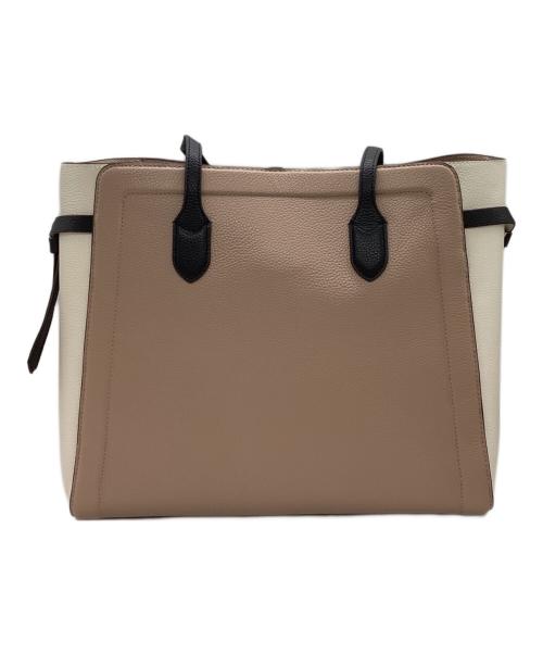Kate Spade（ケイトスペード）Kate Spade (ケイトスペード) ノット カラーブロック ペブル レザー ラージ トート/7914-299-0362 ベージュ×ピンクの古着・服飾アイテム