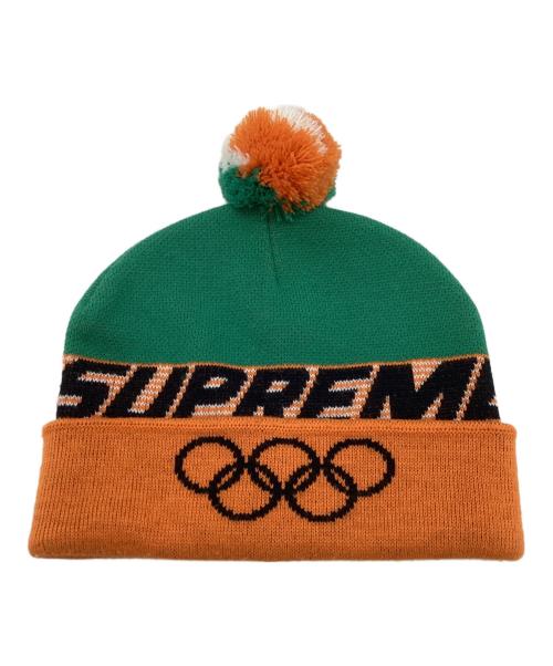 SUPREME（シュプリーム）Supreme (シュプリーム) Olympic Beanie オレンジ×グリーン サイズ:-の古着・服飾アイテム