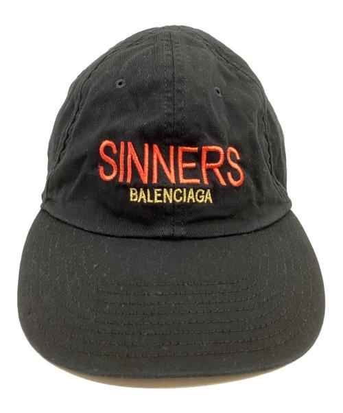 BALENCIAGA（バレンシアガ）BALENCIAGA (バレンシアガ) SINNERS CAP / シナーズキャップ / 487067 410B7 / 18SS ブラック サイズ:FREEの古着・服飾アイテム