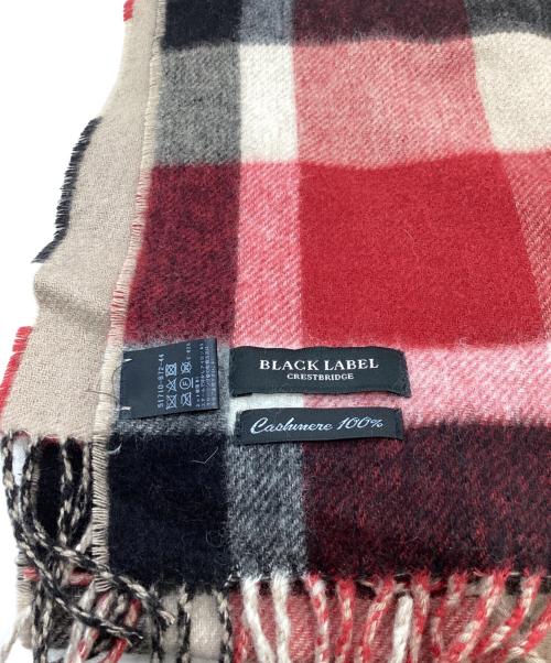 BLACK LABEL CRESTBRIDGE（ブラックレーベル クレストブリッジ）Cashmere 100% Scarf check pattern red / カシミヤ100% マフラー チェック柄 レッド / 51710-872-44 / Made in JAPAN / 日本製の古着・服飾アイテム