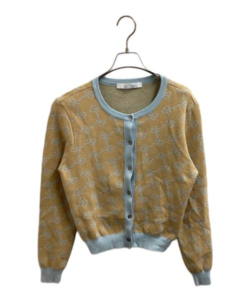 ROKH（ロク）rokh (ロク) モノグラムカーディガン / R3CA58 ブラウン サイズ:XSの古着・服飾アイテム