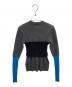 OMMO (オーエムエムオー) BUSTIER LAYERED BLOCKING KNIT / ビスチェレイヤードブロックニット / 882410500101 グレー×ブルー サイズ:FREE：11000円