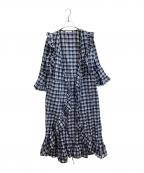 GANNIガニー）の古着「Charron Wrap Dress / シャロンラップドレス / DK21664731」｜ブルー