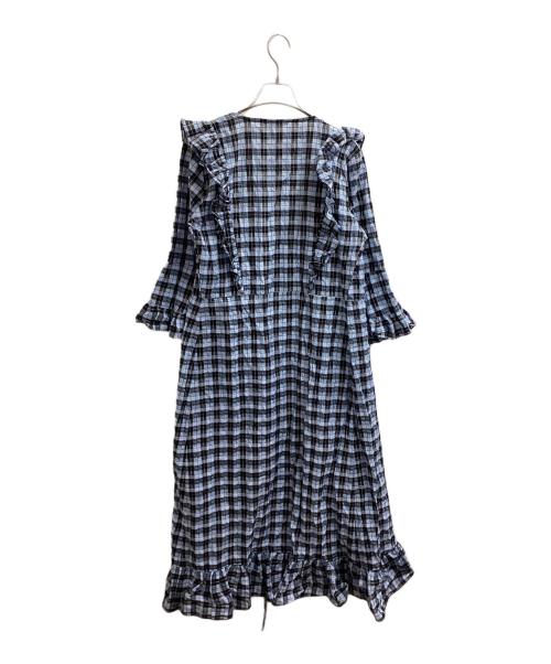 GANNI（ガニー）Ganni (ガニー) Charron Wrap Dress / シャロンラップドレス / DK21664731 ブルー サイズ:36の古着・服飾アイテム