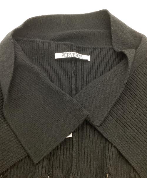 PERVERZE（パーバーズ）PERVERZE (パーバーズ) Damaged Knit Cape and Apron/0124030521 ブラック サイズ:FREEの古着・服飾アイテム