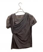 JULIUSユリウス）の古着「HOOP NECK CUT & SEWN / Tシャツ」｜グレー