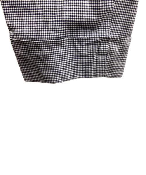 45R（フォーティファイブ・アール）45R (フォーティファイブ・アール) 裾ダブル ベーシック テーパード スラックス / 705-6099 / ギンガムチェック ブラック サイズ:2の古着・服飾アイテム