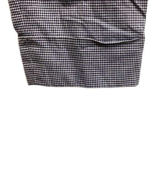 45R（フォーティファイブ・アール）45R (フォーティファイブ・アール) 裾ダブル ベーシック テーパード スラックス / 705-6099 / ギンガムチェック ブラック サイズ:2の古着・服飾アイテム