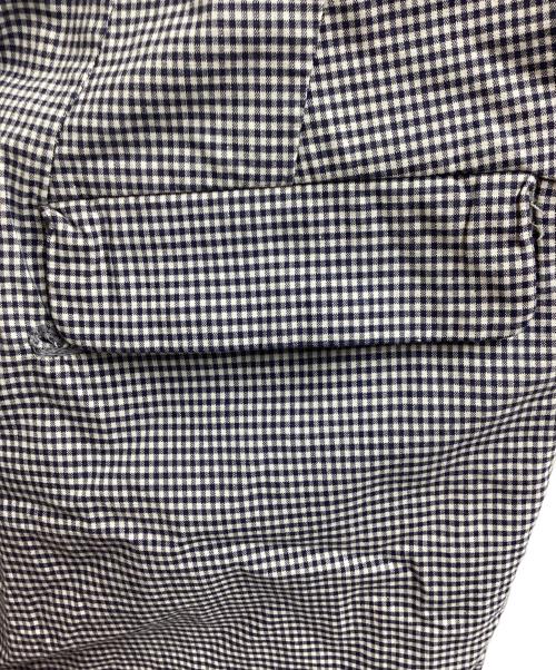 45R（フォーティファイブ・アール）45R (フォーティファイブ・アール) 裾ダブル ベーシック テーパード スラックス / 705-6099 / ギンガムチェック ブラック サイズ:2の古着・服飾アイテム