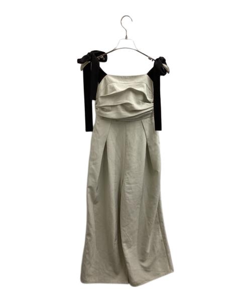 Andequal（アンドコール）Andequal (アンドコール) ribbon shoulder combinaiso　/　A25SS009 ベージュ サイズ:Sの古着・服飾アイテム