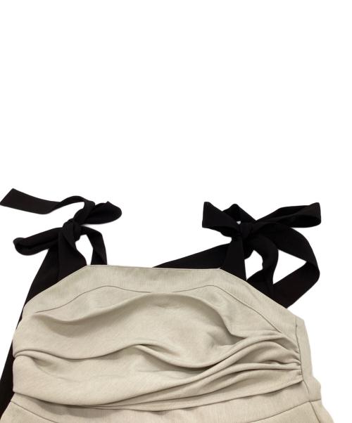 Andequal（アンドコール）Andequal (アンドコール) ribbon shoulder combinaiso　/　A25SS009 ベージュ サイズ:Sの古着・服飾アイテム