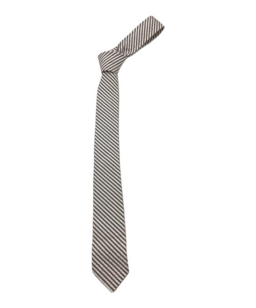 Thom Browne（トムブラウン）Thom Browne (トムブラウン) シアーサッカーネクタイ / seersucker / Made in Italy / イタリア製 グレー サイズ:記載無の古着・服飾アイテム