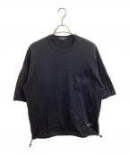 COMME des GARCONS HOMMEコムデギャルソン オム）の古着「ナイロンツイル綿天竺ドローコードTシャツ　/　HN-T002」｜ブラック