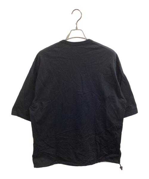 COMME des GARCONS HOMME（コムデギャルソン オム）COMME des GARCONS HOMME (コムデギャルソン オム) ナイロンツイル綿天竺ドローコードTシャツ　/　HN-T002 ブラック サイズ:Mの古着・服飾アイテム