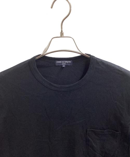 COMME des GARCONS HOMME（コムデギャルソン オム）COMME des GARCONS HOMME (コムデギャルソン オム) ナイロンツイル綿天竺ドローコードTシャツ　/　HN-T002 ブラック サイズ:Mの古着・服飾アイテム