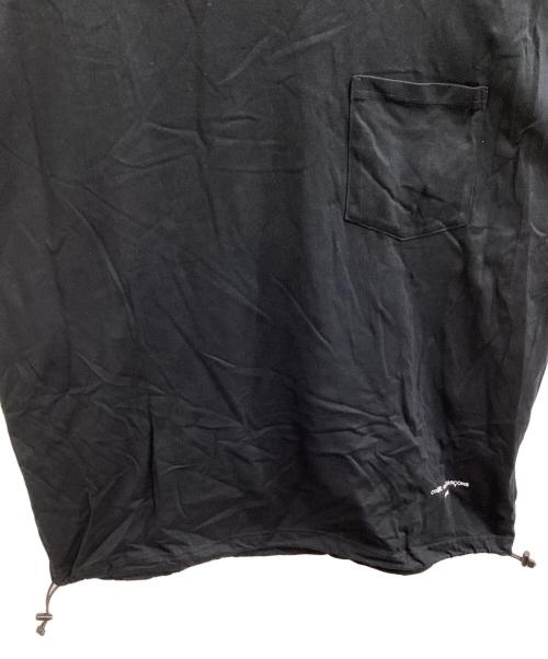 COMME des GARCONS HOMME（コムデギャルソン オム）COMME des GARCONS HOMME (コムデギャルソン オム) ナイロンツイル綿天竺ドローコードTシャツ　/　HN-T002 ブラック サイズ:Mの古着・服飾アイテム